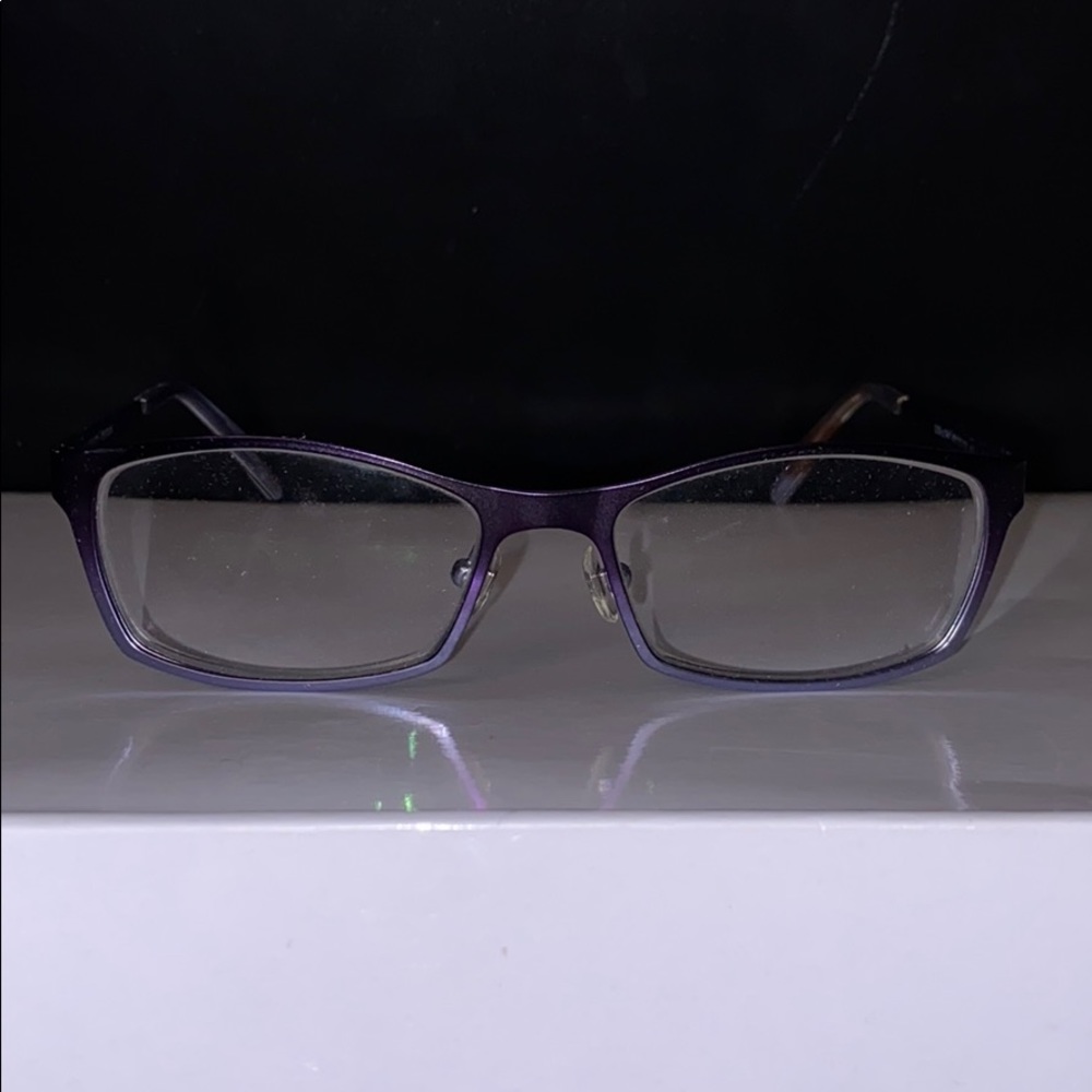 Prodesian metal eyeglasses in metallic purple
